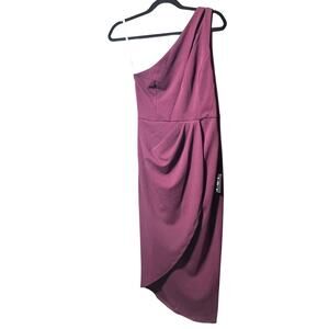 Lulus So Flirty Burgundy One Shoulder Cutout Asymmetrical Dress Size Small NWT